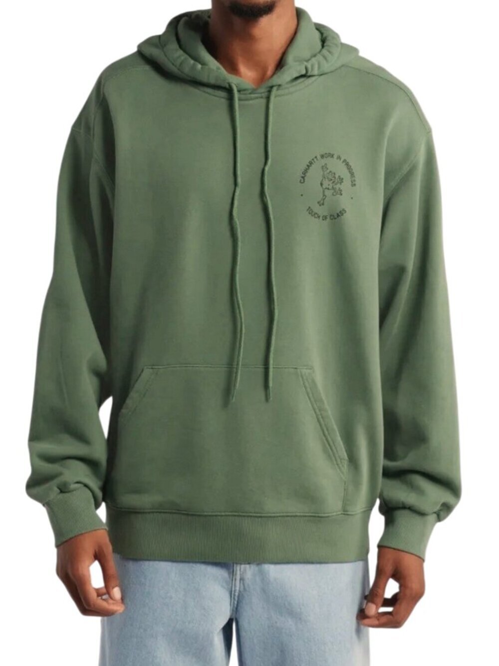 CARHARTT WIP Duck Green Hooded Stamp Hoodie Frog Graphic Vintage Style size M - Picture 1 of 12